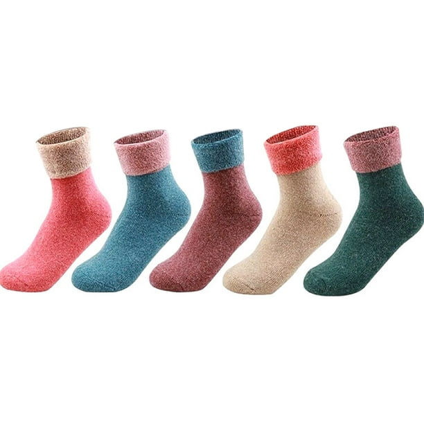 Winter Women Girls Multicolor Candy Colors Long Stockings Soft Cotton Socks